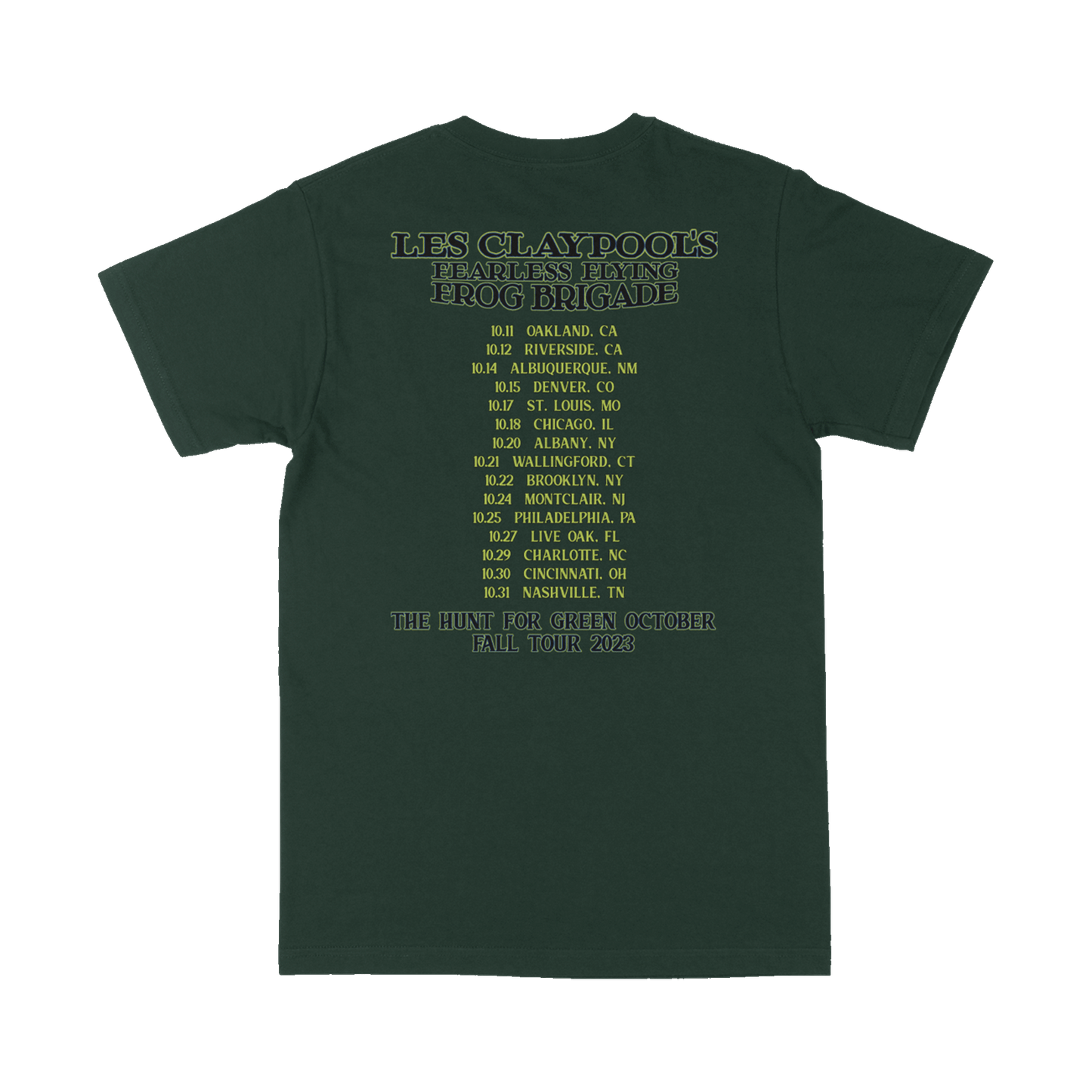 Les Claypool – Hunt for Green October Tour T-Shirt