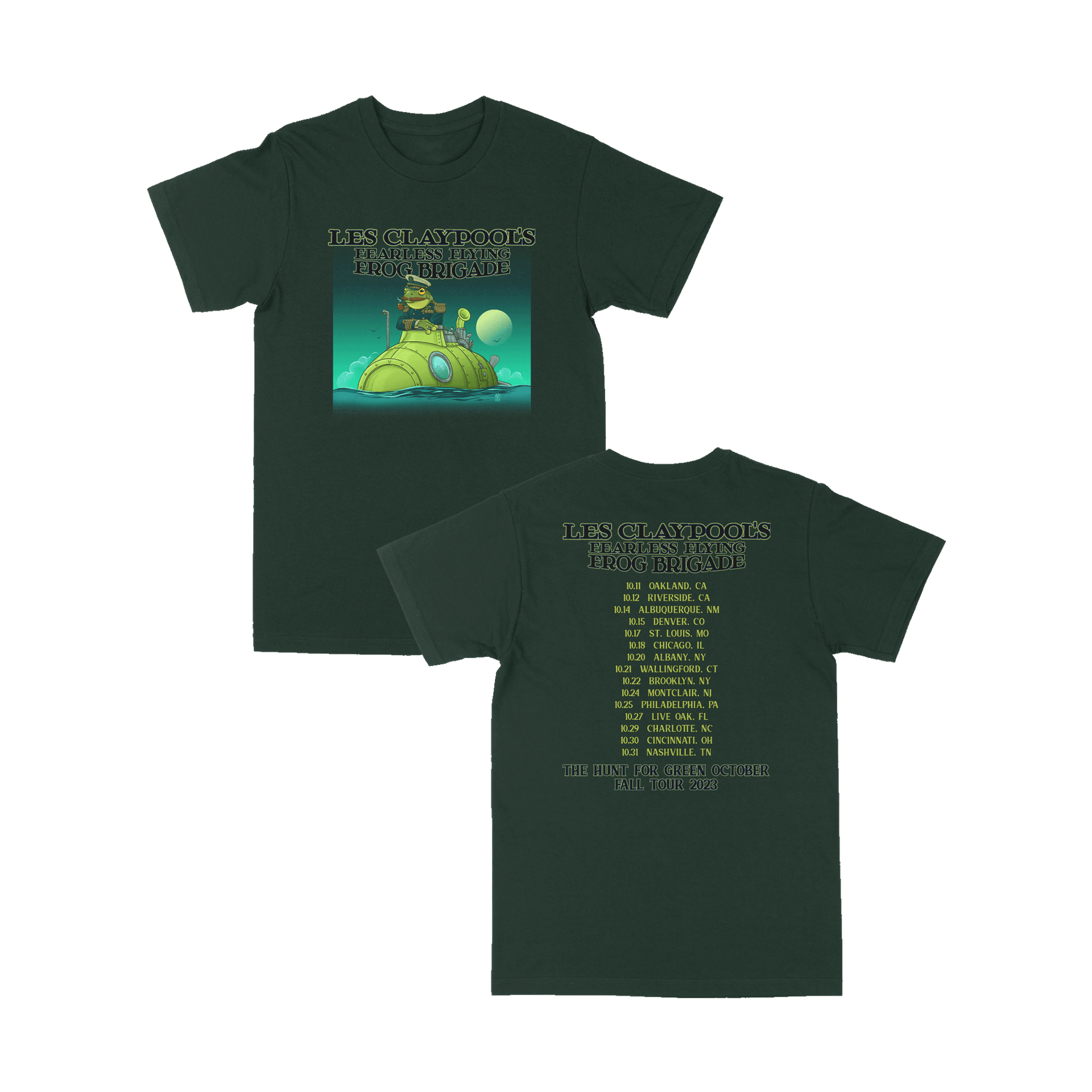 Les Claypool – Hunt for Green October Tour T-Shirt – Club Bastardo