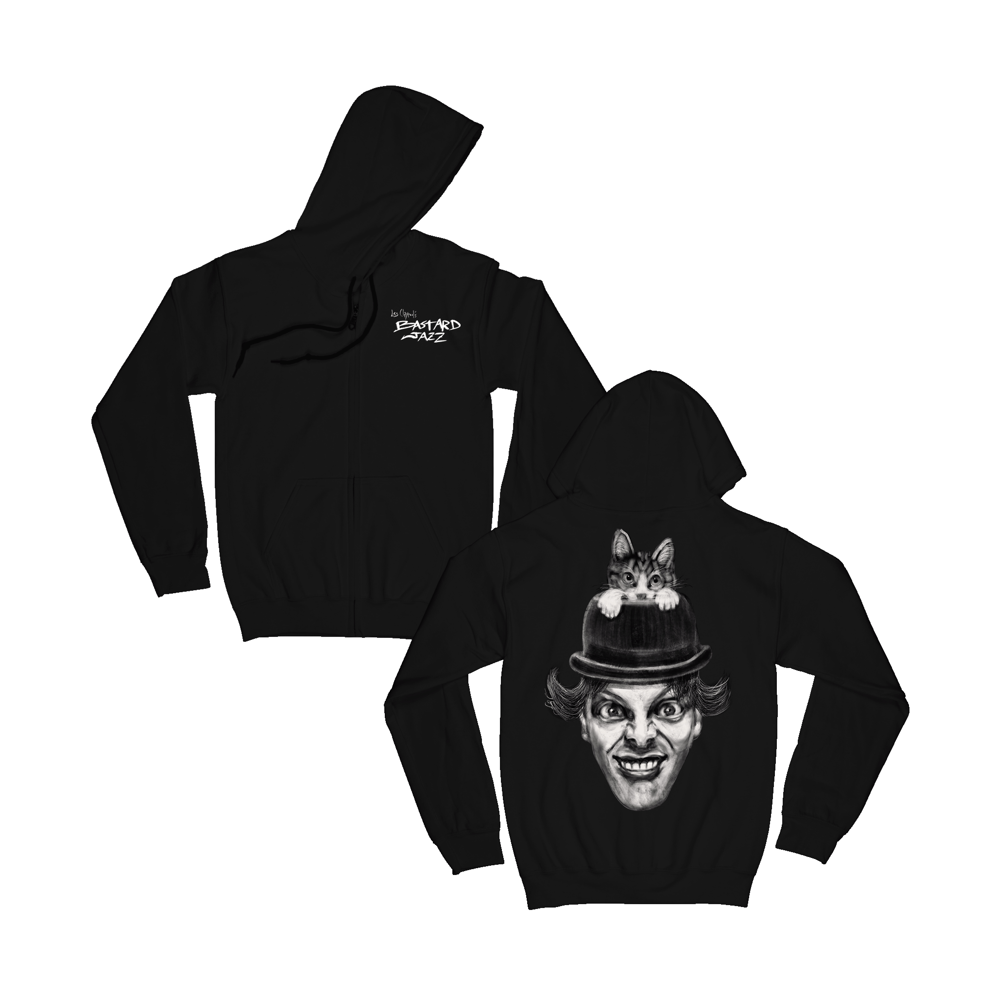 Bastard Jazz - Cat Zip-Up Hoodie