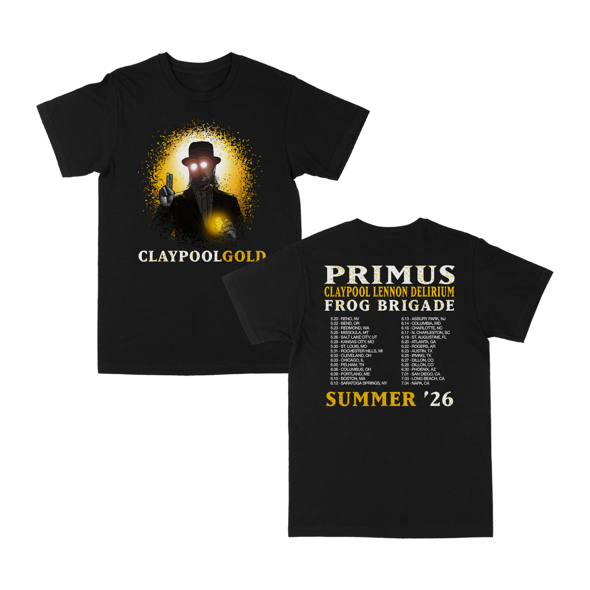 Claypool Gold - Claypool Gold Tour Tee