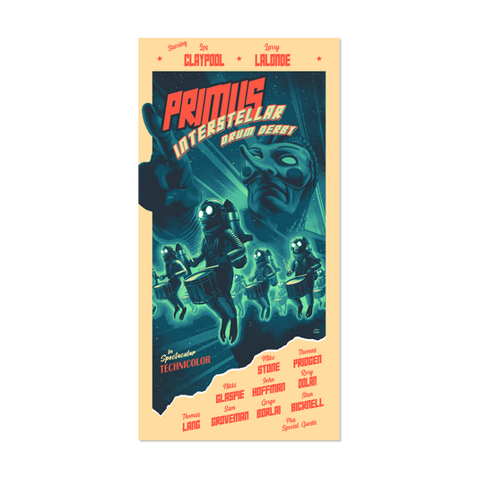 Primus – Interstellar Drum Derby Poster by John Guydo