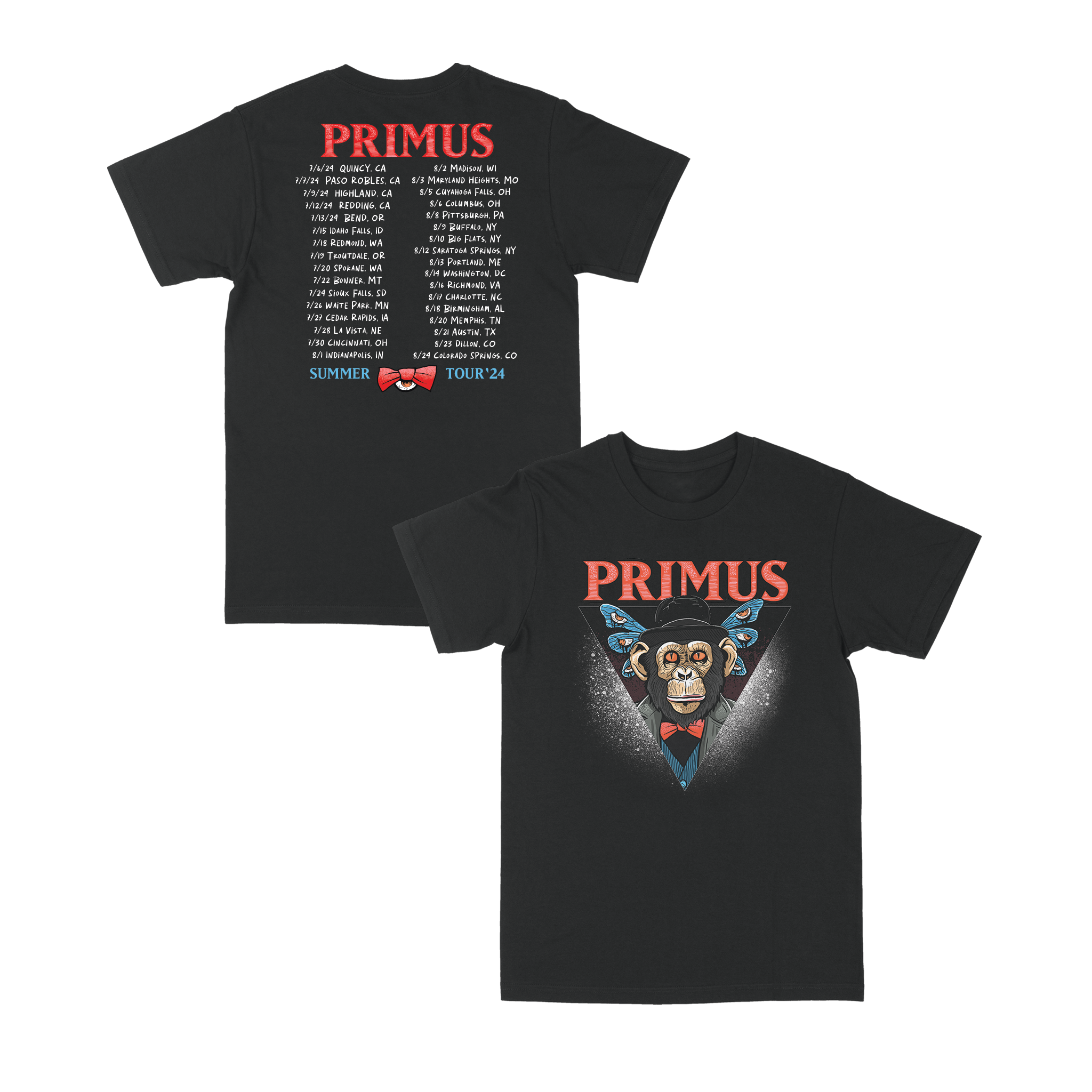 Primus - Winged Monkey Summer 2024 Tour T-Shirt