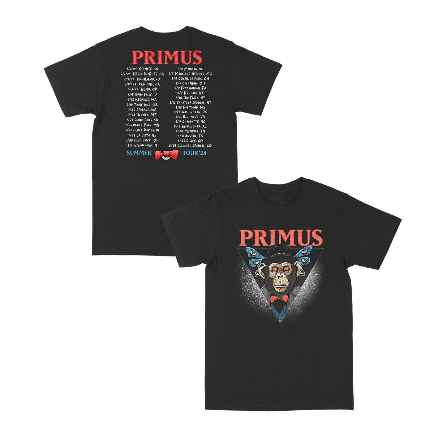 Primus - Winged Monkey Summer 2024 Tour T-Shirt