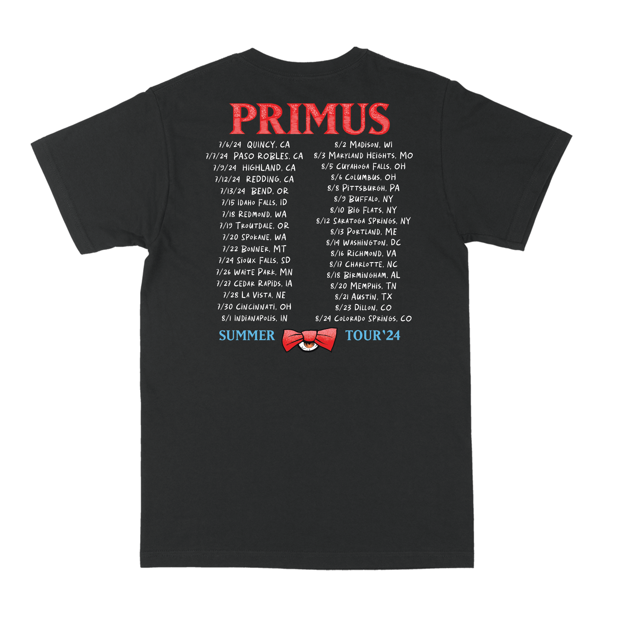 Primus - Winged Monkey Summer 2024 Tour T-Shirt