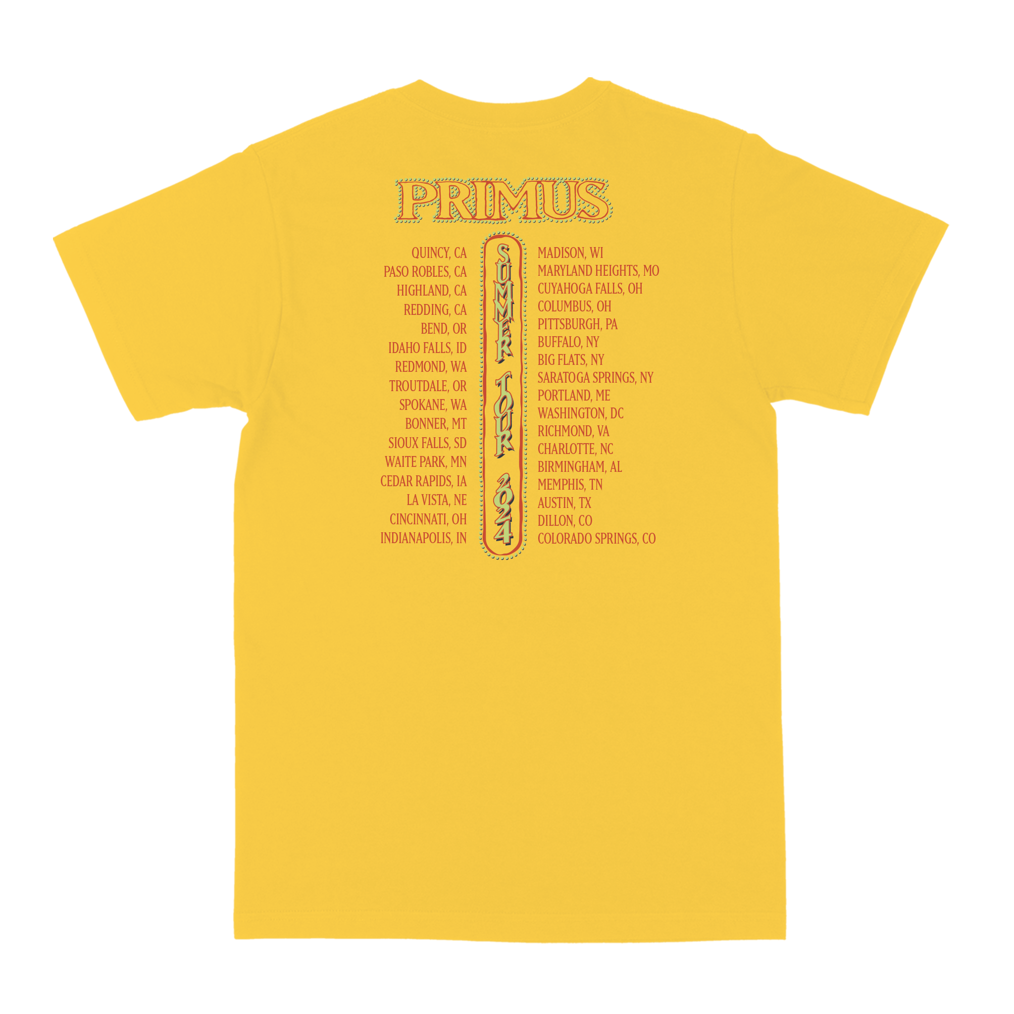 Primus - Skeet Band Summer 2024 Tour T-Shirt