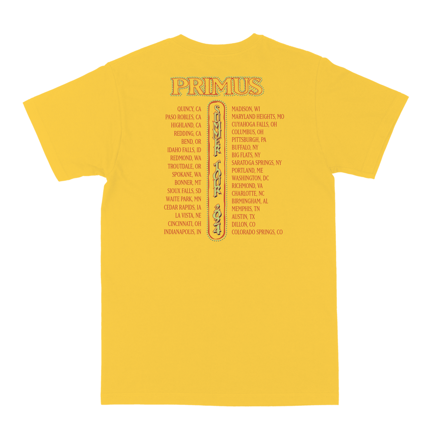 Primus - Skeet Band Summer 2024 Tour T-Shirt